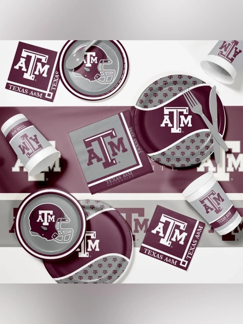 Texas A & M Aggies 20 Oz Plastic Cups (8/Pkg)-NWT